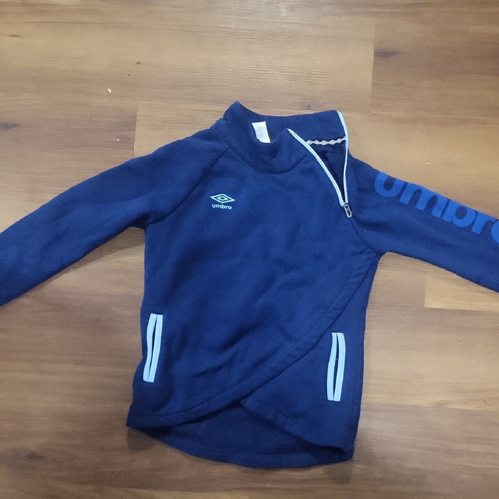 Umbro Kids Navy Sweatshirt with Zip Detail